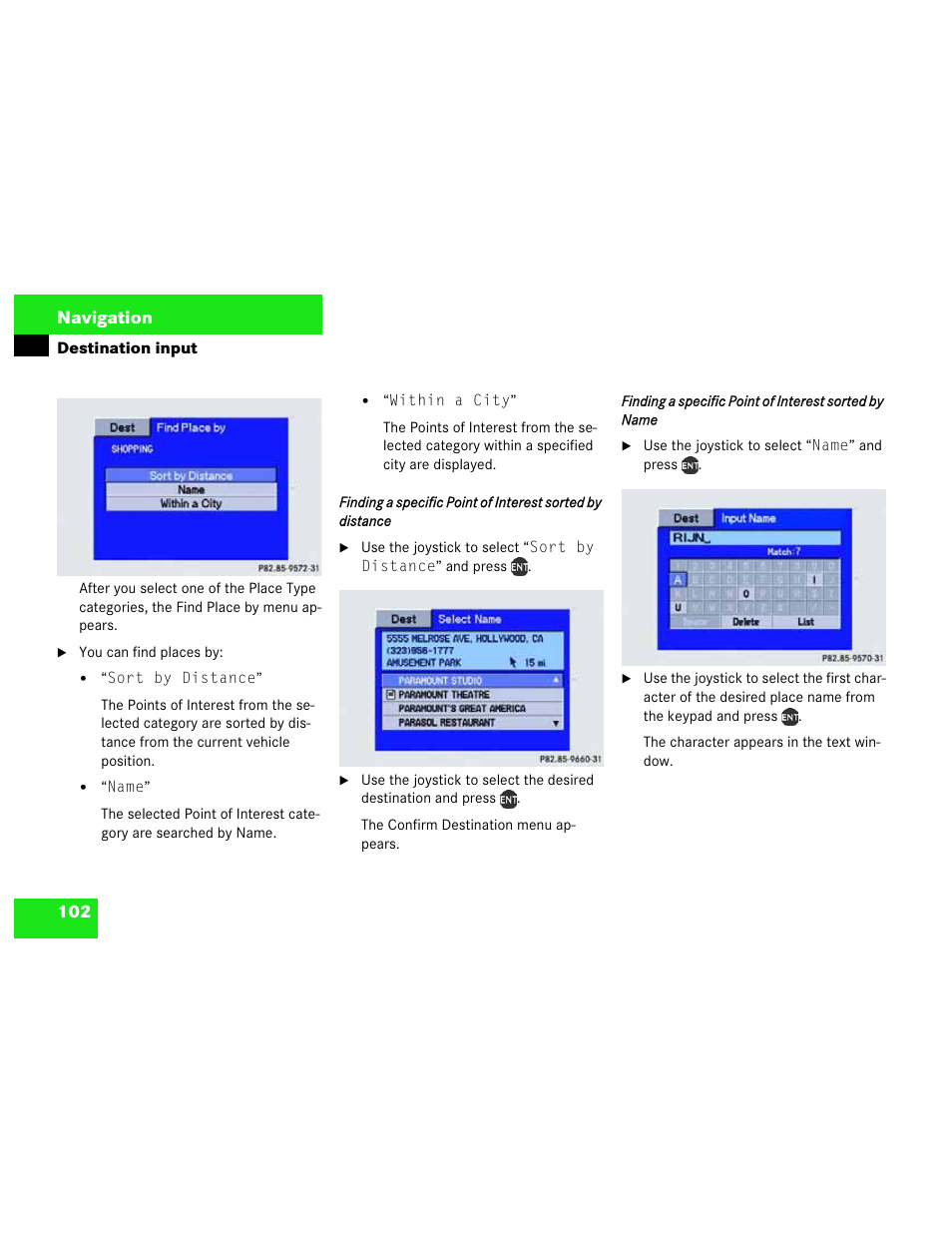 Mercedes-Benz M-Class 2003 COMAND Manual User Manual | Page 105 / 150