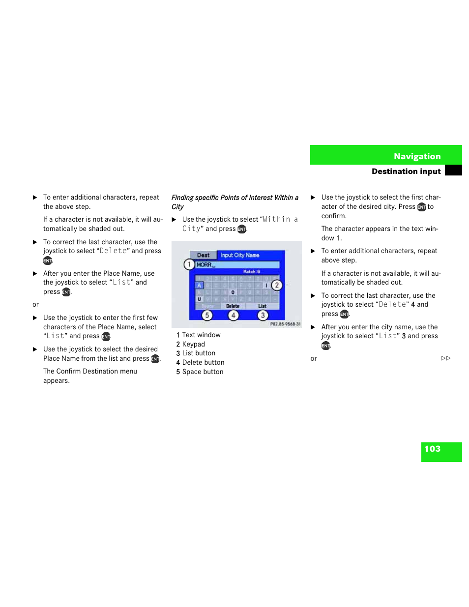 Mercedes-Benz M-Class 2003 COMAND Manual User Manual | Page 106 / 150