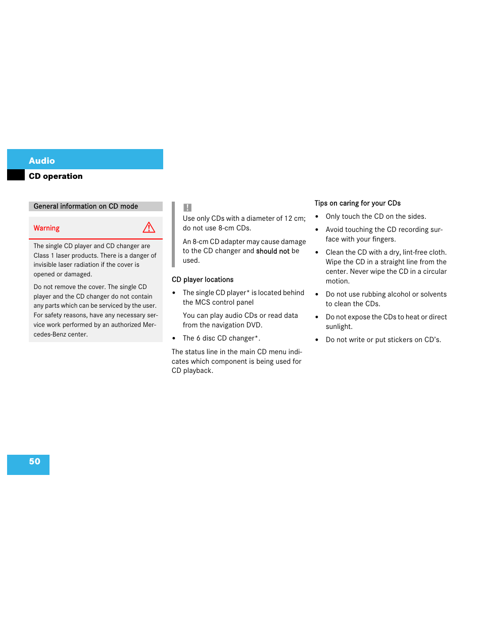 Mercedes-Benz M-Class 2003 COMAND Manual User Manual | Page 53 / 150