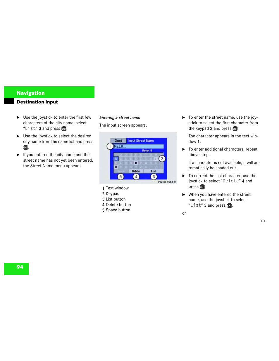 Mercedes-Benz M-Class 2003 COMAND Manual User Manual | Page 97 / 150