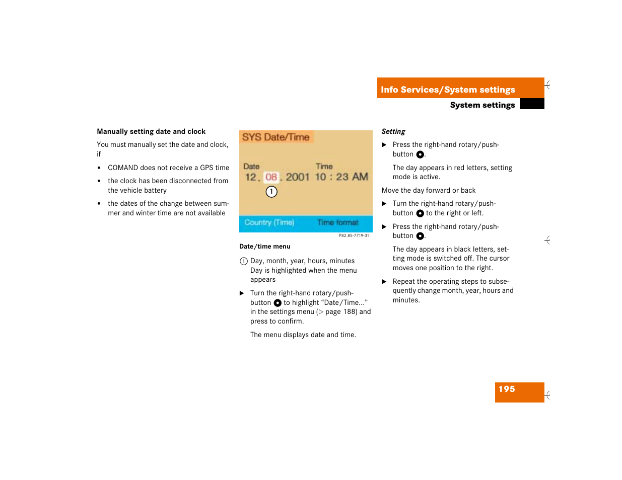 Mercedes-Benz SL-Class 2003 COMAND Manual User Manual | Page 203 / 226