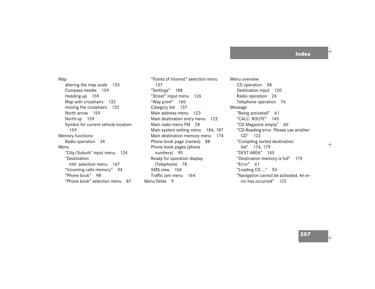 Mercedes-Benz SL-Class 2003 COMAND Manual User Manual | Page 215 / 226