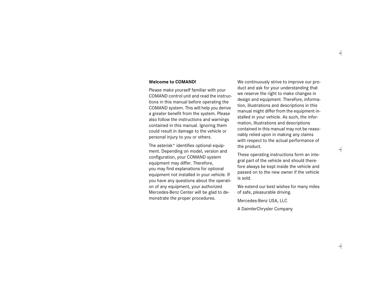 Mercedes-Benz SL-Class 2003 COMAND Manual User Manual | Page 3 / 226