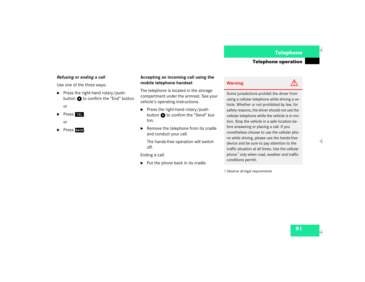 Mercedes-Benz SL-Class 2003 COMAND Manual User Manual | Page 89 / 226