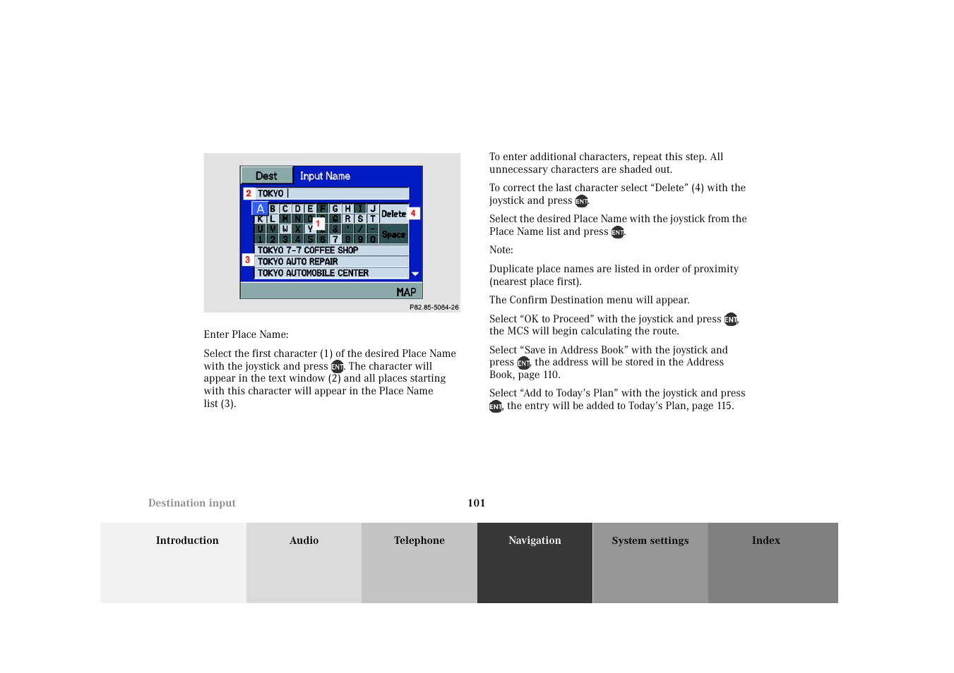 Mercedes-Benz M-Class 2002 COMAND Manual User Manual | Page 105 / 165