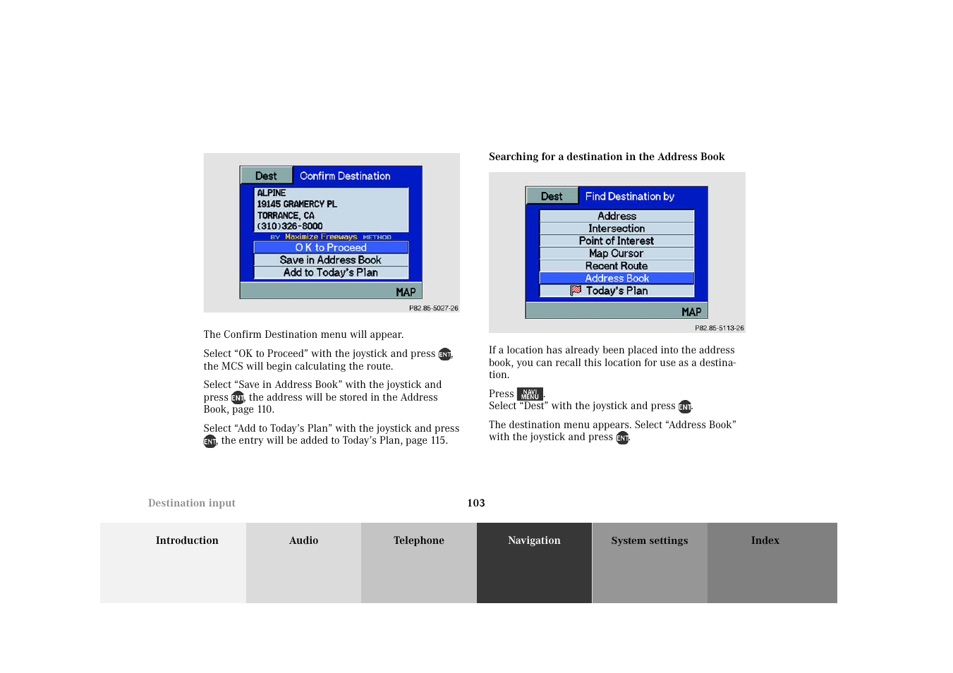 Mercedes-Benz M-Class 2002 COMAND Manual User Manual | Page 107 / 165