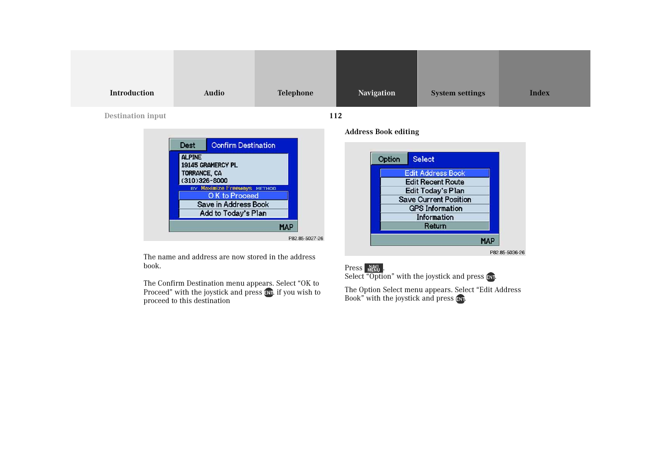 Mercedes-Benz M-Class 2002 COMAND Manual User Manual | Page 116 / 165
