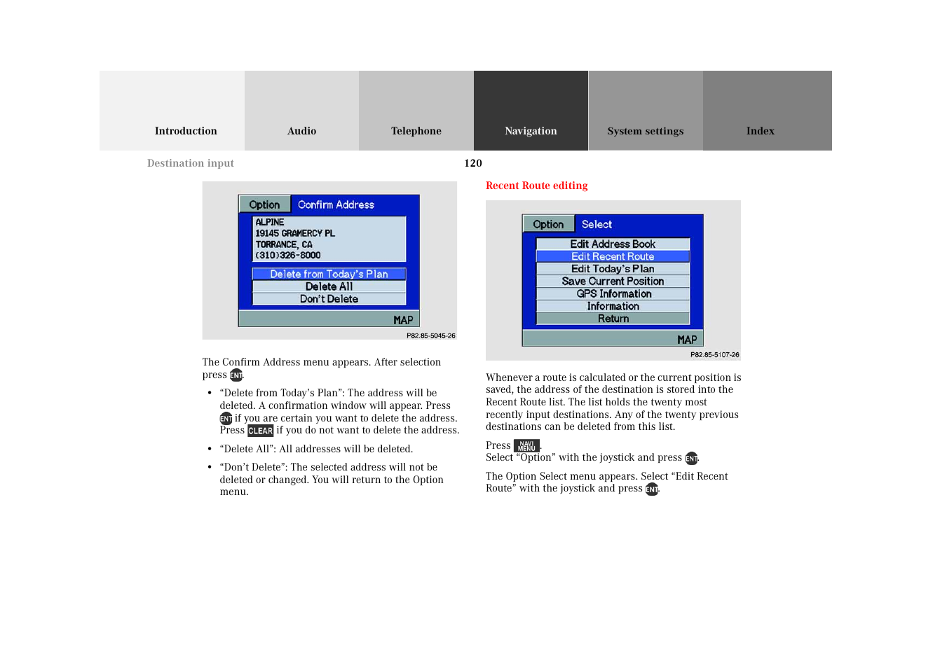 Mercedes-Benz M-Class 2002 COMAND Manual User Manual | Page 124 / 165