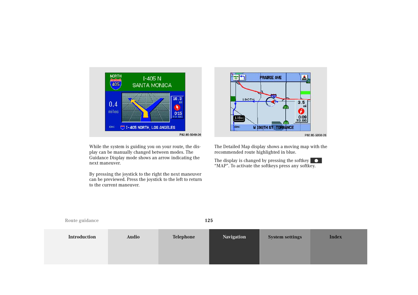 Mercedes-Benz M-Class 2002 COMAND Manual User Manual | Page 129 / 165