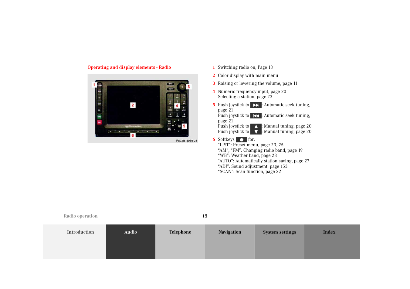 Mercedes-Benz M-Class 2002 COMAND Manual User Manual | Page 19 / 165