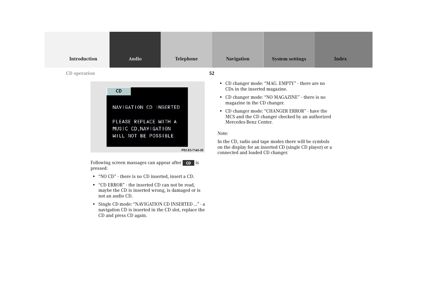 Mercedes-Benz M-Class 2002 COMAND Manual User Manual | Page 56 / 165