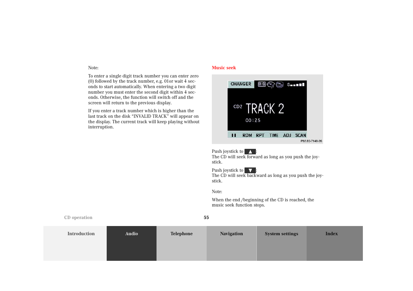 Mercedes-Benz M-Class 2002 COMAND Manual User Manual | Page 59 / 165