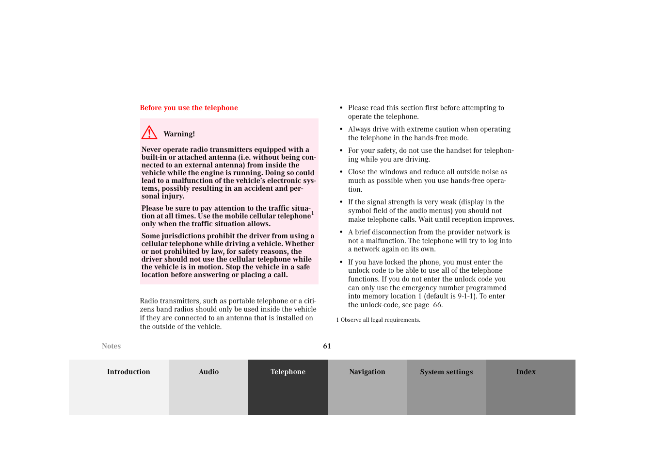 Mercedes-Benz M-Class 2002 COMAND Manual User Manual | Page 65 / 165