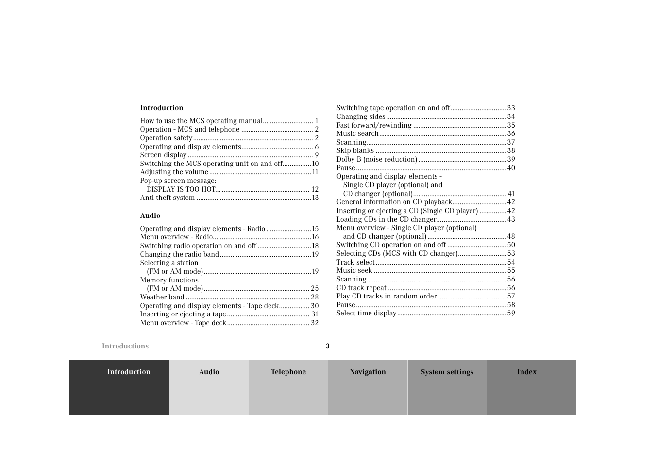 Mercedes-Benz M-Class 2002 COMAND Manual User Manual | Page 7 / 165
