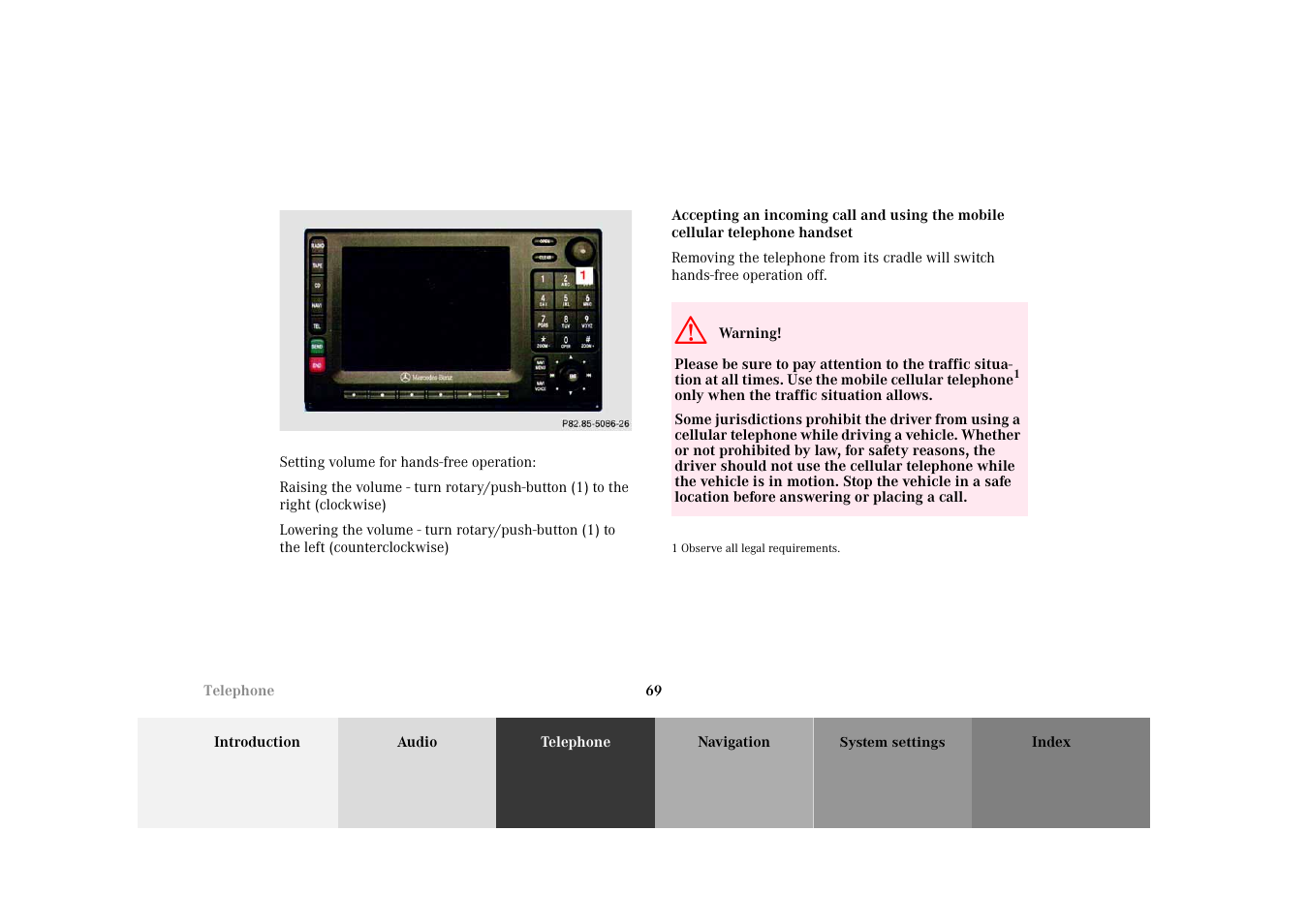 Mercedes-Benz M-Class 2002 COMAND Manual User Manual | Page 73 / 165