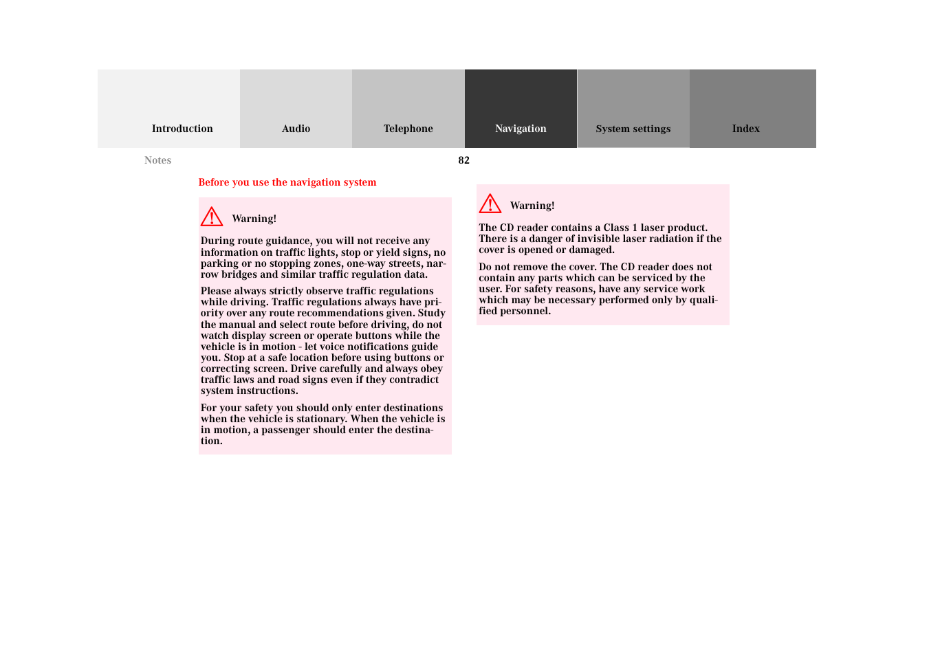 Mercedes-Benz M-Class 2002 COMAND Manual User Manual | Page 86 / 165