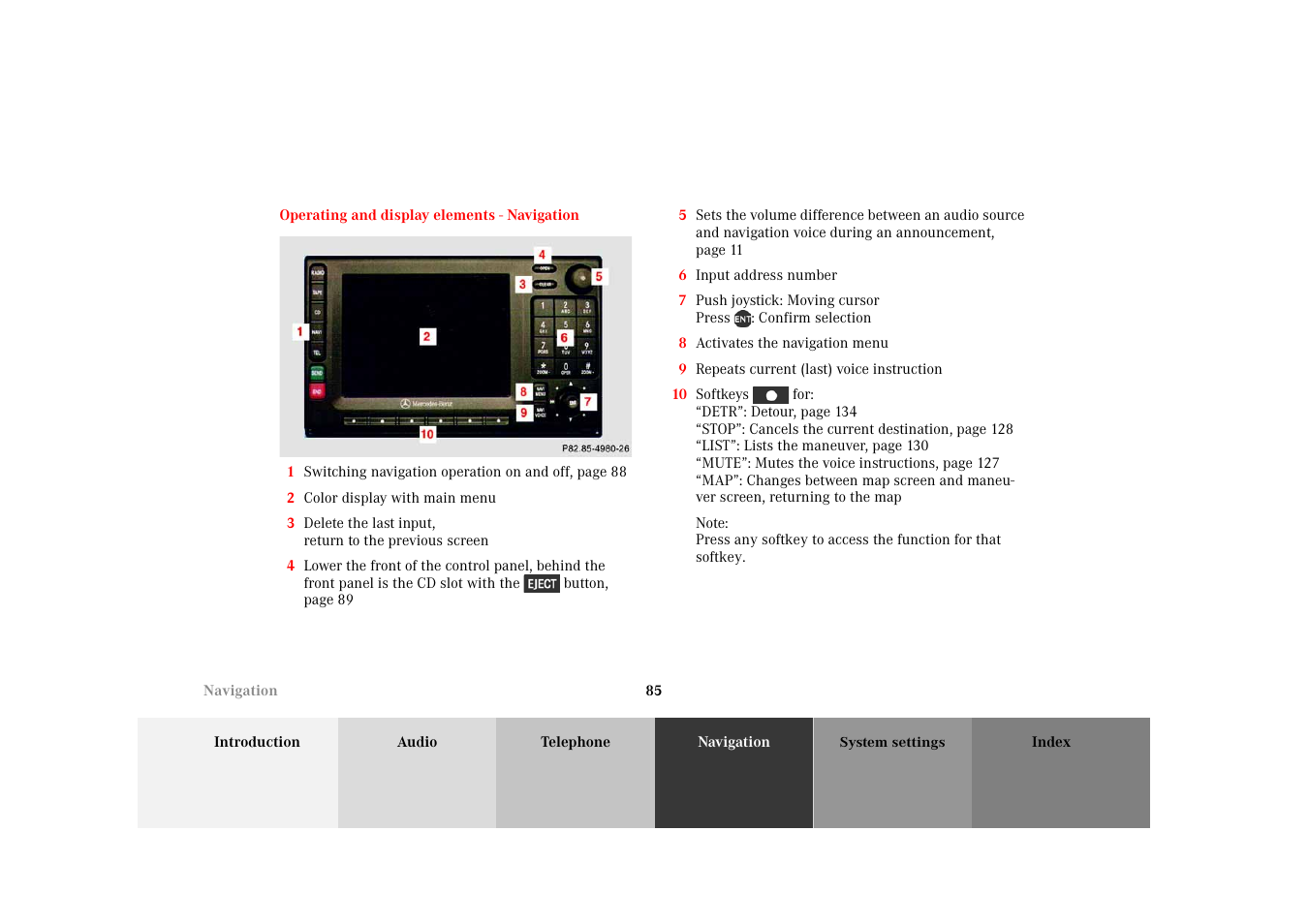 Mercedes-Benz M-Class 2002 COMAND Manual User Manual | Page 89 / 165