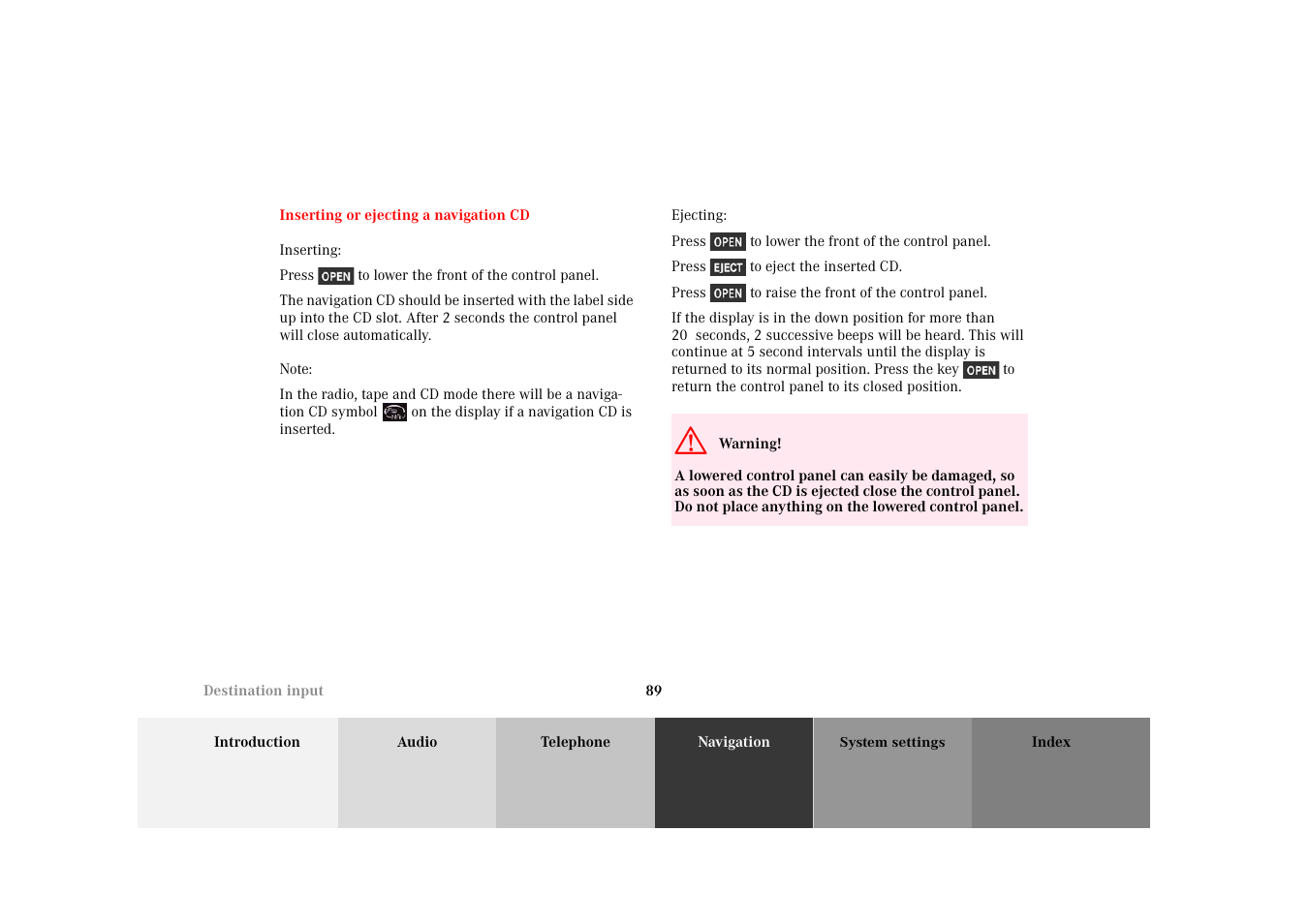 Mercedes-Benz M-Class 2002 COMAND Manual User Manual | Page 93 / 165