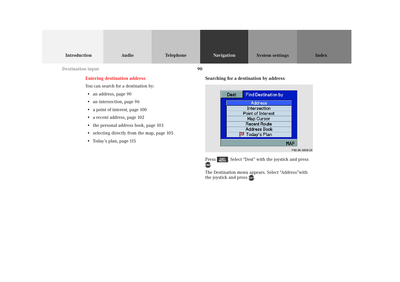 Mercedes-Benz M-Class 2002 COMAND Manual User Manual | Page 94 / 165