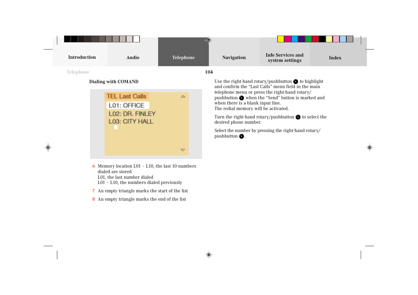 Mercedes-Benz C-Class 2002 COMAND Manual User Manual | Page 106 / 235