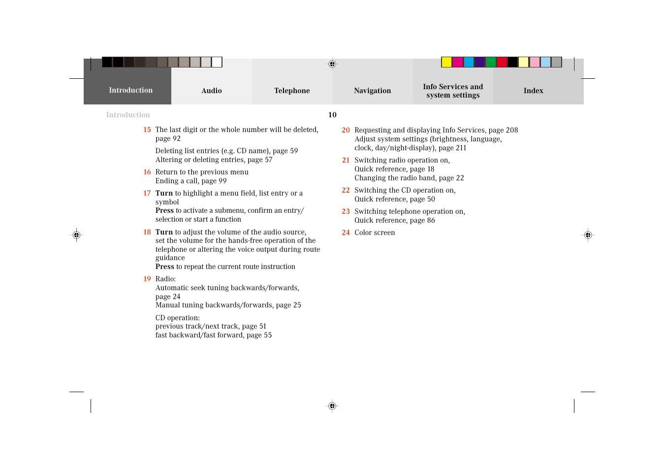 Mercedes-Benz C-Class 2002 COMAND Manual User Manual | Page 12 / 235