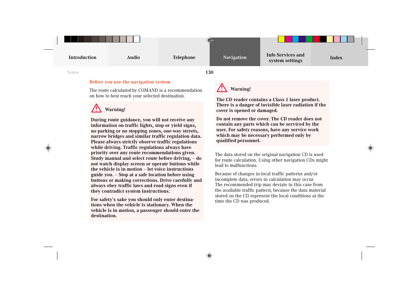 Mercedes-Benz C-Class 2002 COMAND Manual User Manual | Page 132 / 235