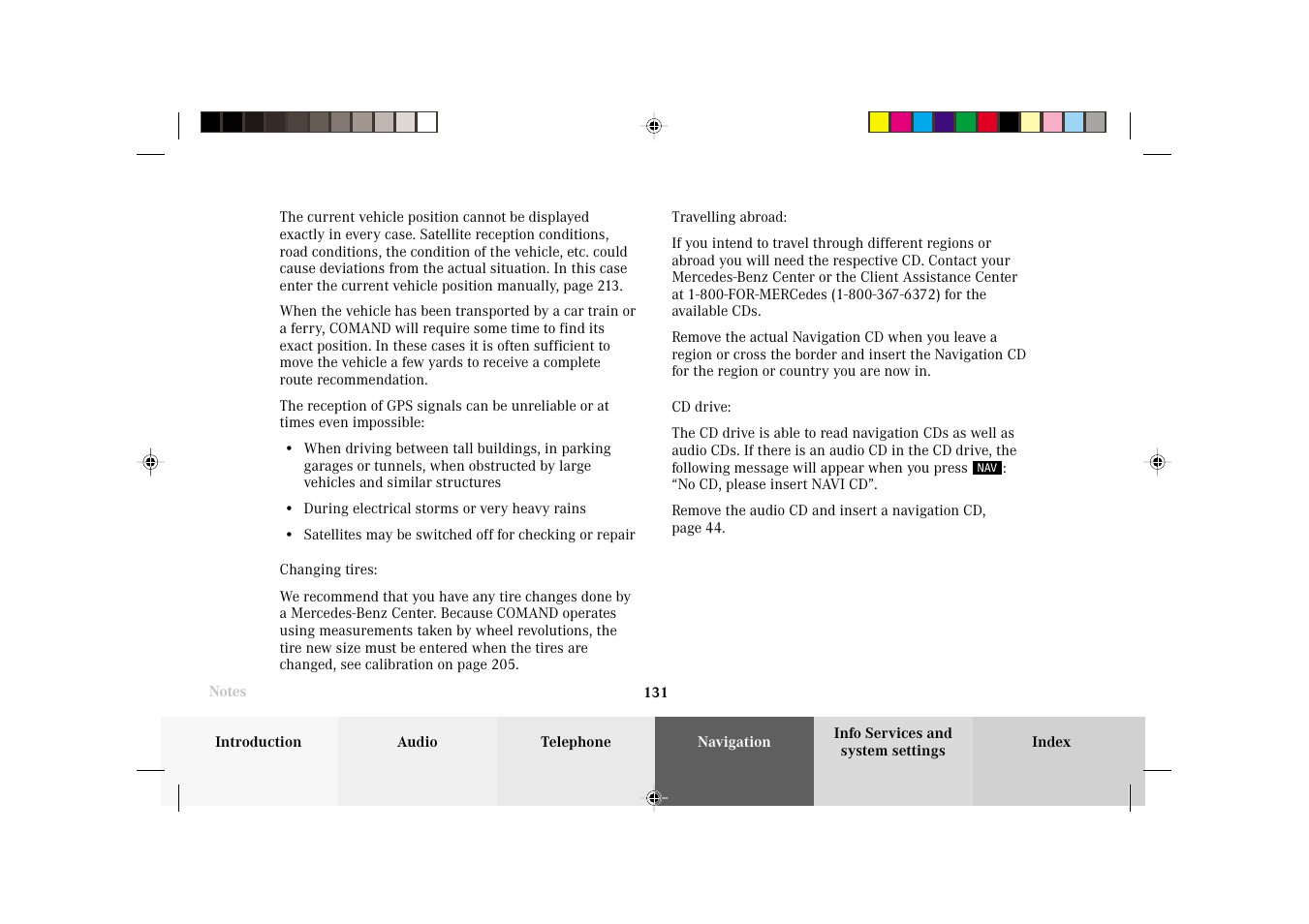 Mercedes-Benz C-Class 2002 COMAND Manual User Manual | Page 133 / 235