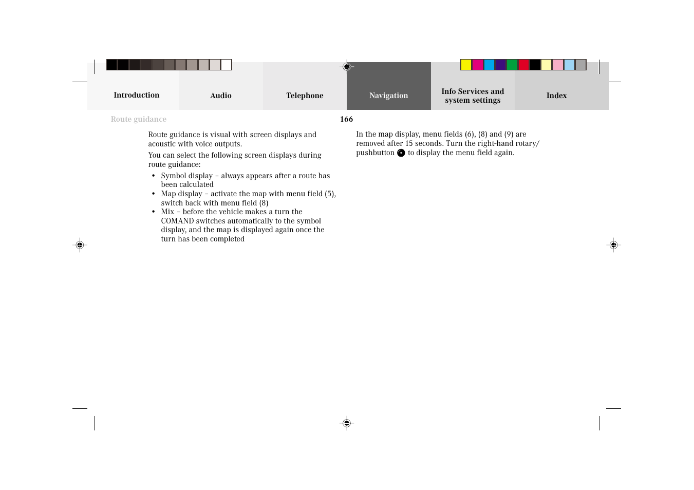 Mercedes-Benz C-Class 2002 COMAND Manual User Manual | Page 168 / 235