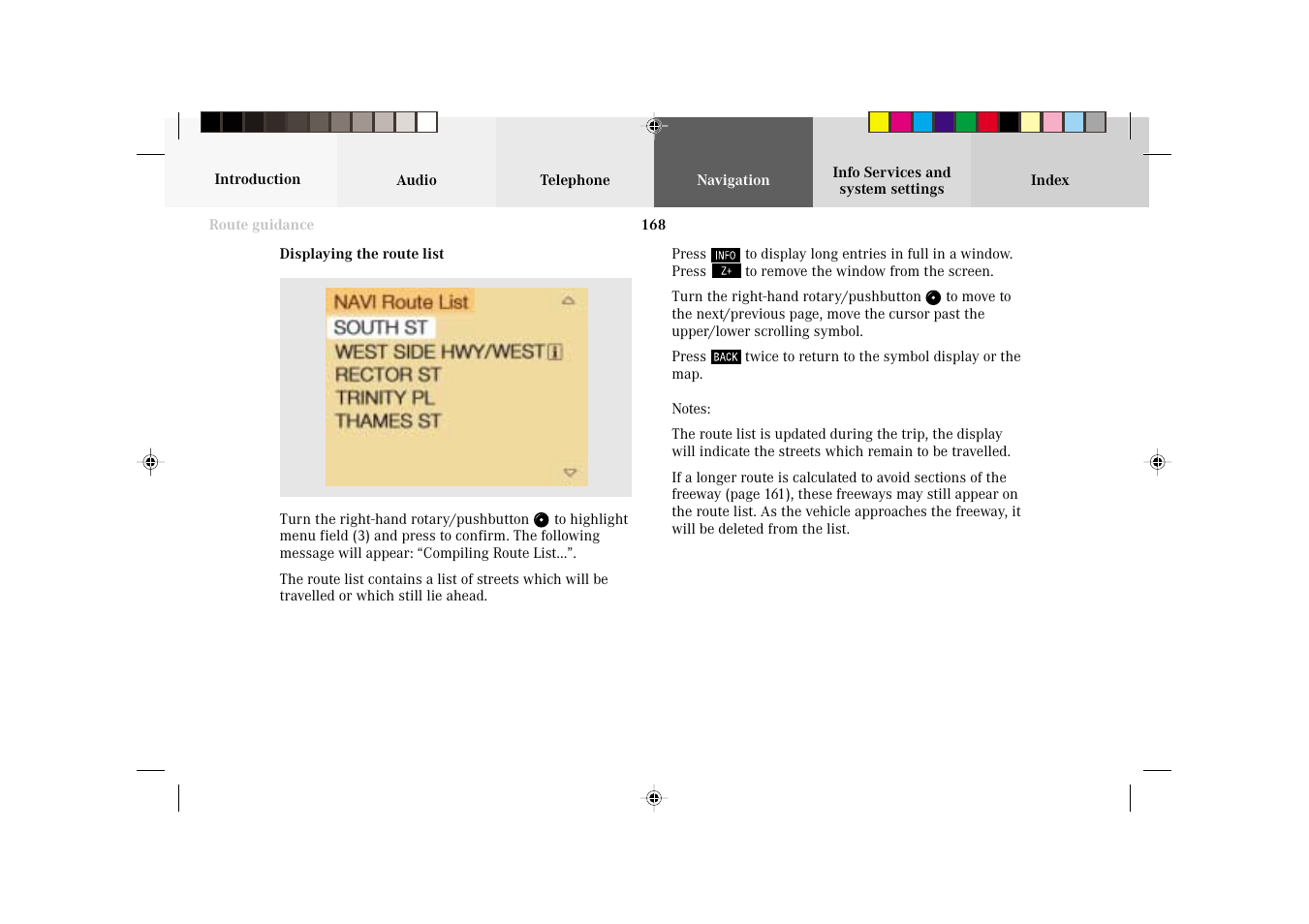Mercedes-Benz C-Class 2002 COMAND Manual User Manual | Page 170 / 235