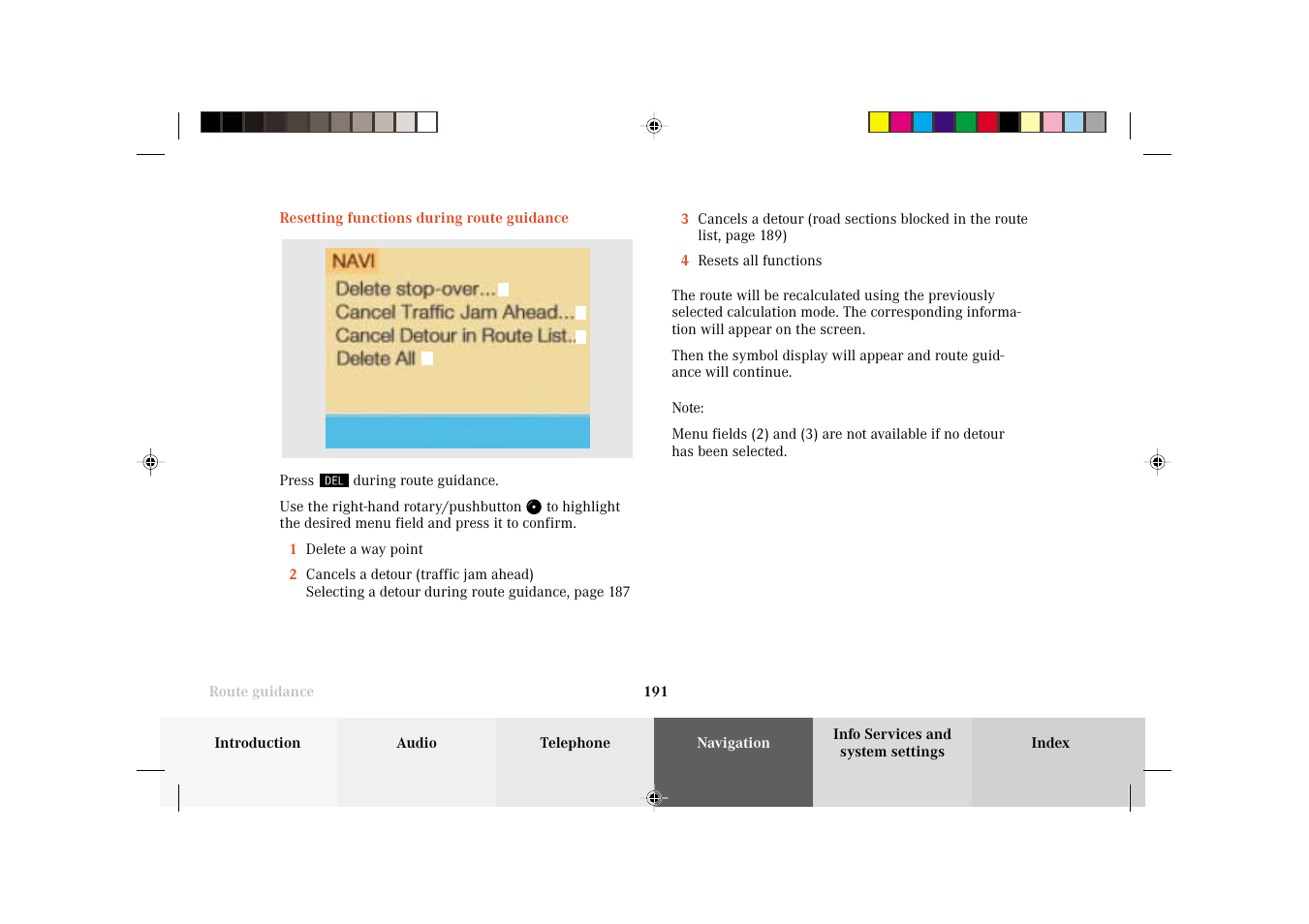 Mercedes-Benz C-Class 2002 COMAND Manual User Manual | Page 193 / 235