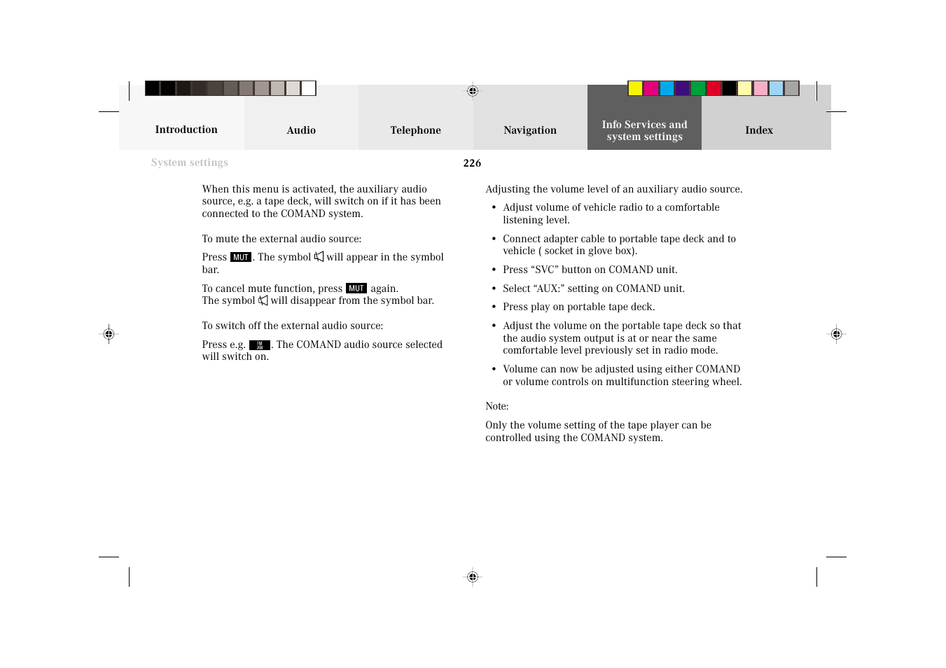 Mercedes-Benz C-Class 2002 COMAND Manual User Manual | Page 228 / 235