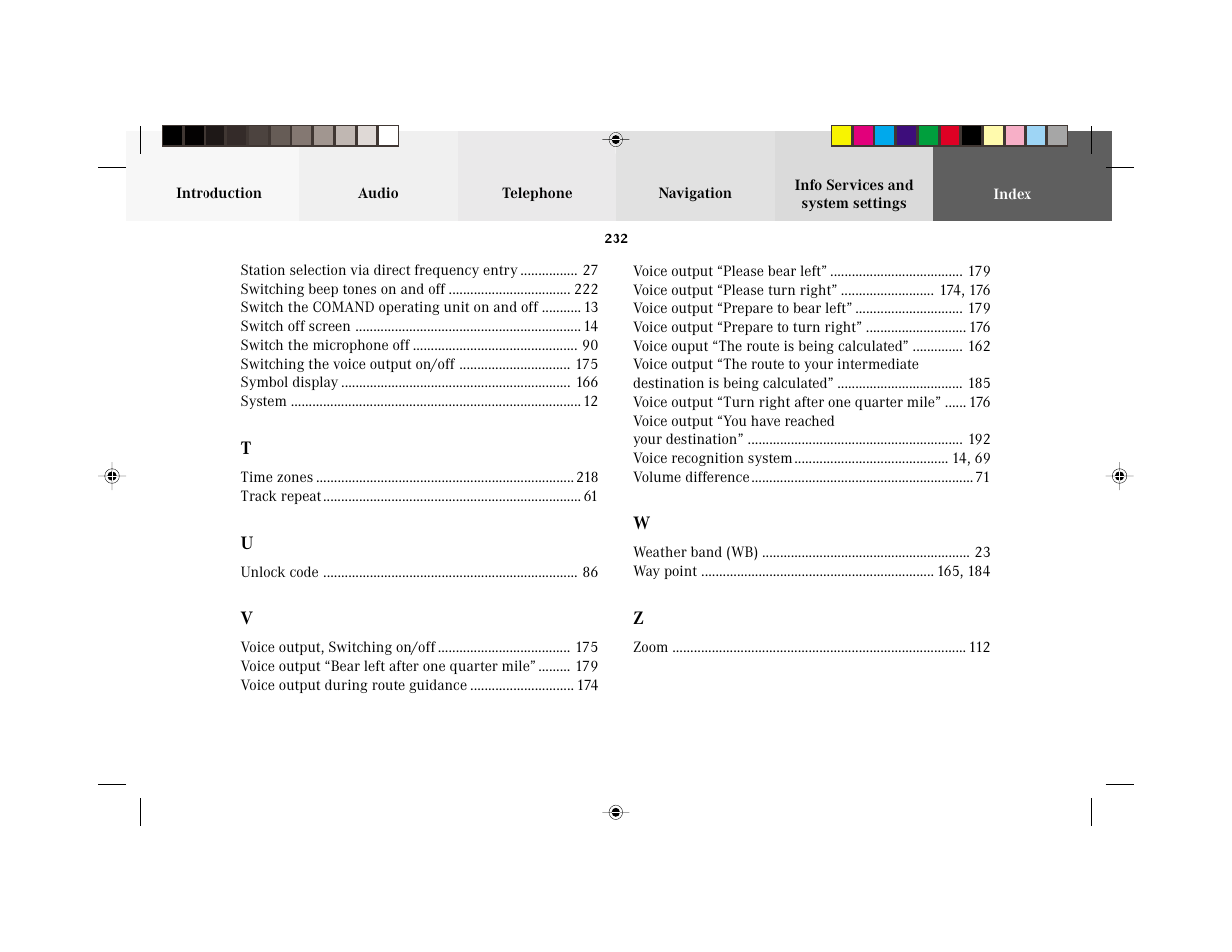 Mercedes-Benz C-Class 2002 COMAND Manual User Manual | Page 234 / 235