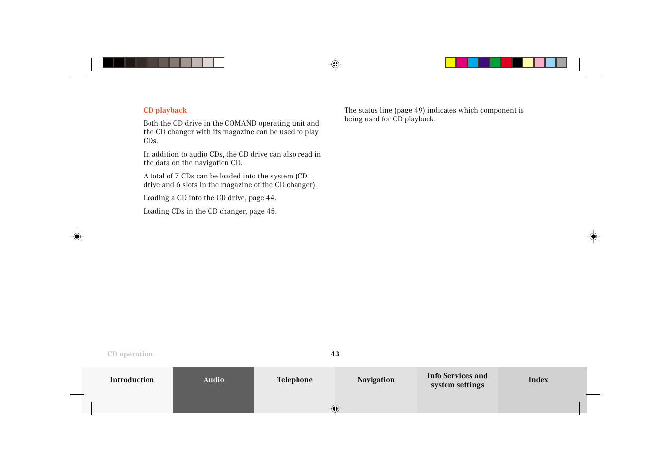 Mercedes-Benz C-Class 2002 COMAND Manual User Manual | Page 45 / 235