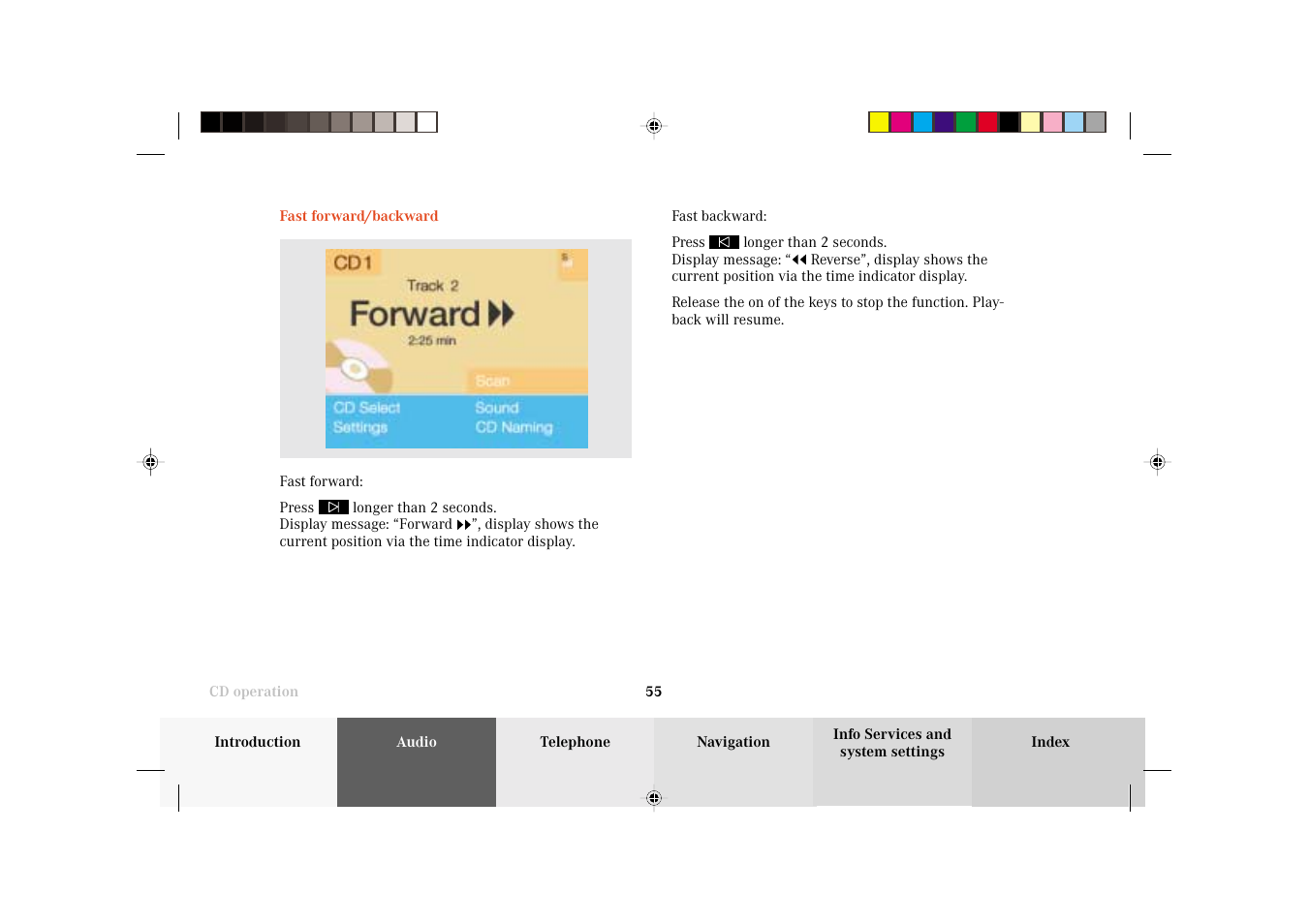 Mercedes-Benz C-Class 2002 COMAND Manual User Manual | Page 57 / 235