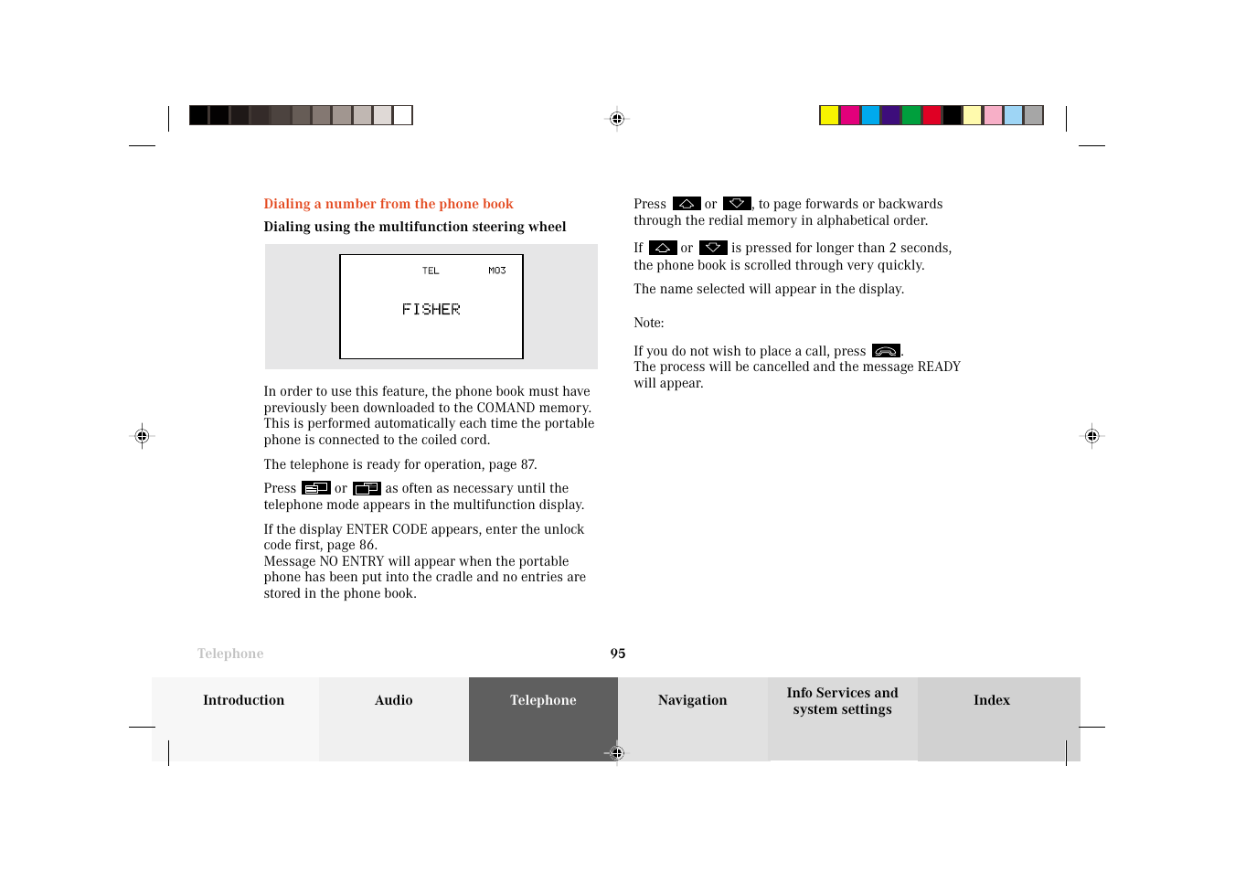 Mercedes-Benz C-Class 2002 COMAND Manual User Manual | Page 97 / 235