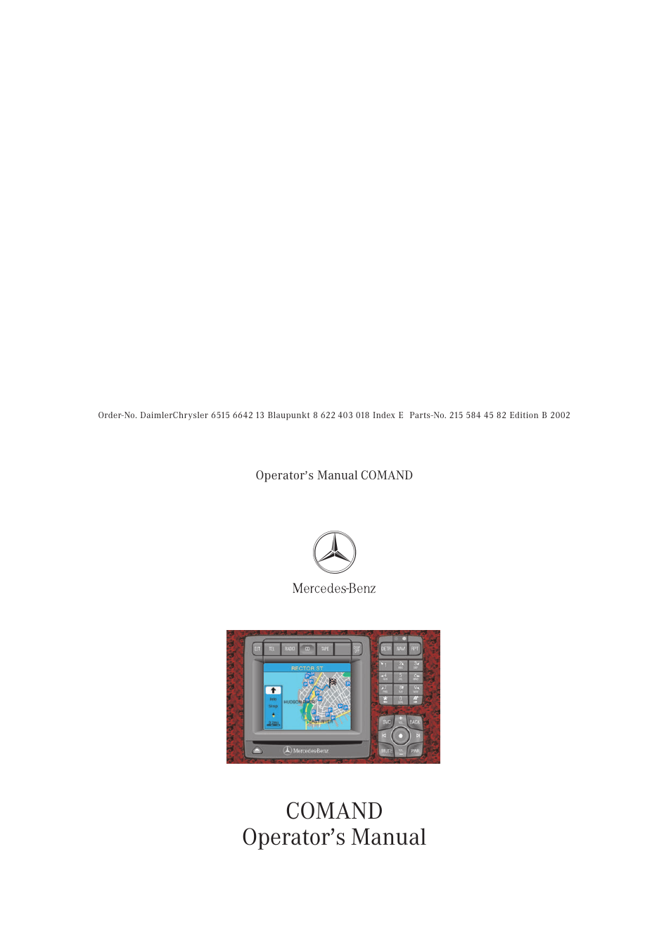 Mercedes-Benz S-Class 2002 COMAND Manual User Manual | 251 pages