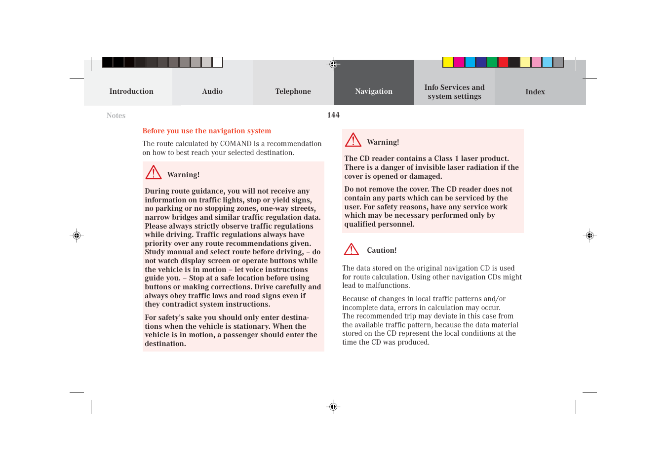 Mercedes-Benz S-Class 2002 COMAND Manual User Manual | Page 146 / 251