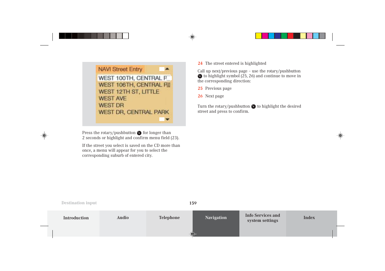 Mercedes-Benz S-Class 2002 COMAND Manual User Manual | Page 161 / 251