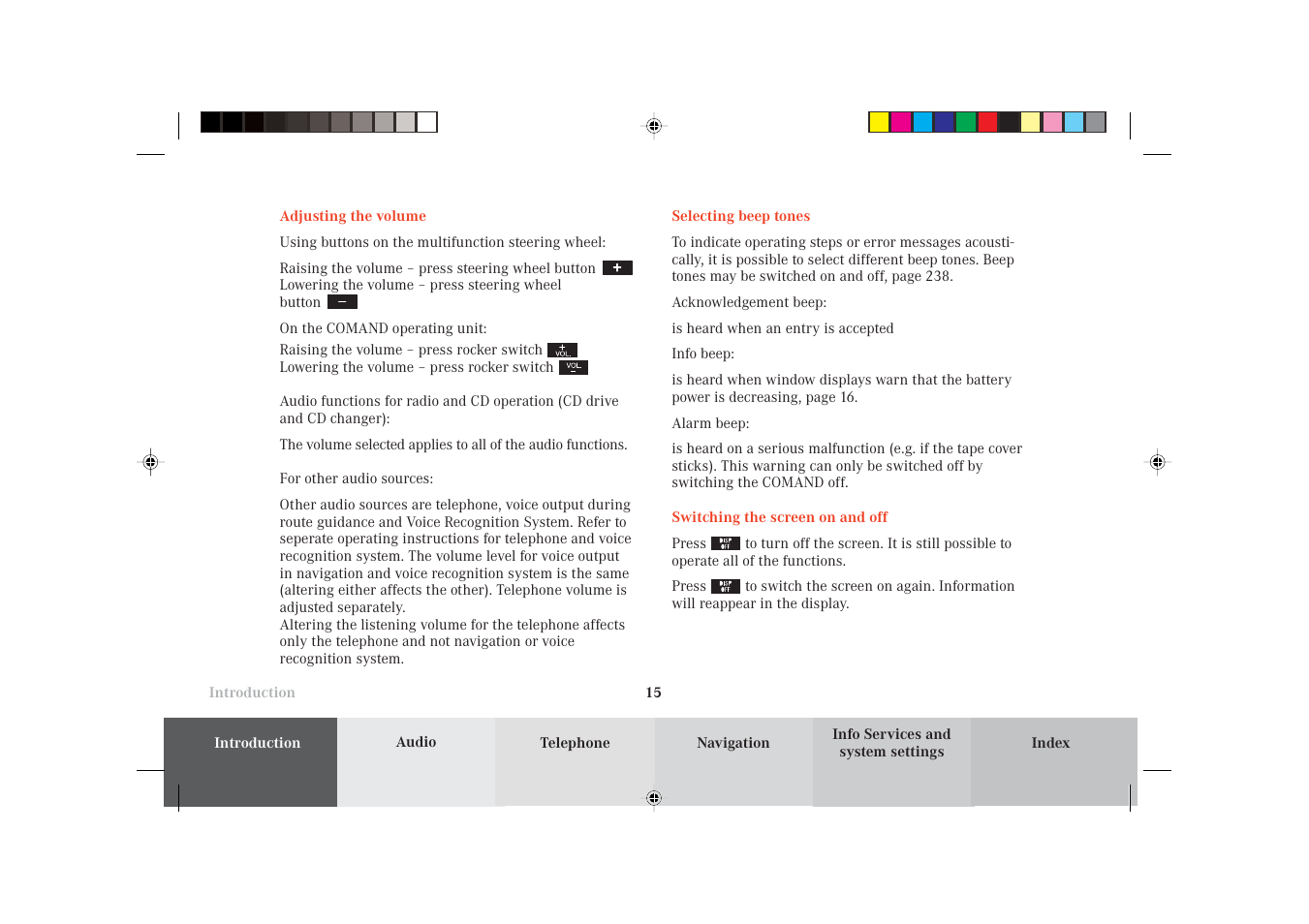 Mercedes-Benz S-Class 2002 COMAND Manual User Manual | Page 17 / 251