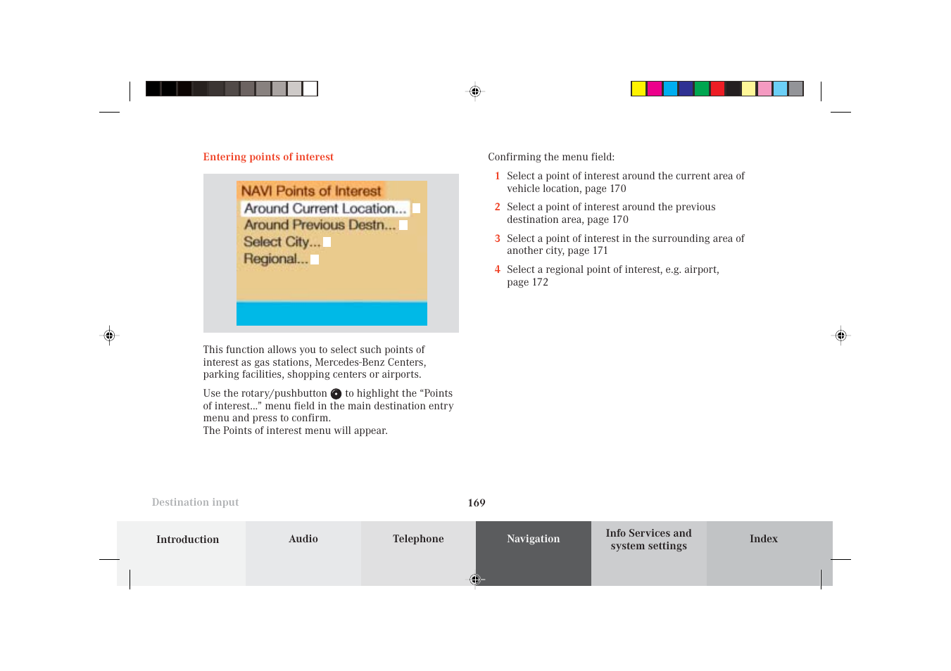 Mercedes-Benz S-Class 2002 COMAND Manual User Manual | Page 171 / 251