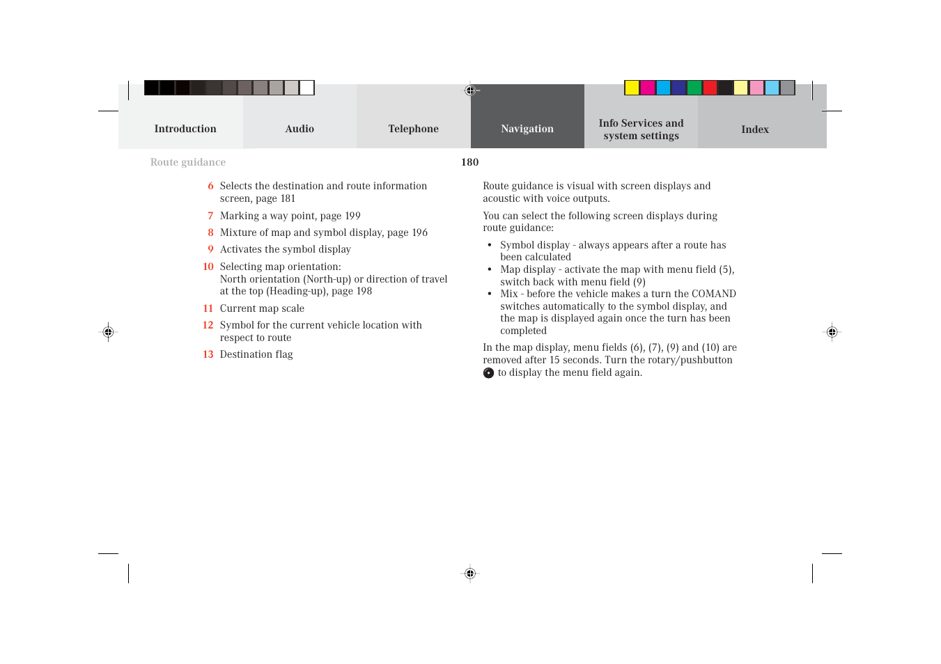 Mercedes-Benz S-Class 2002 COMAND Manual User Manual | Page 182 / 251