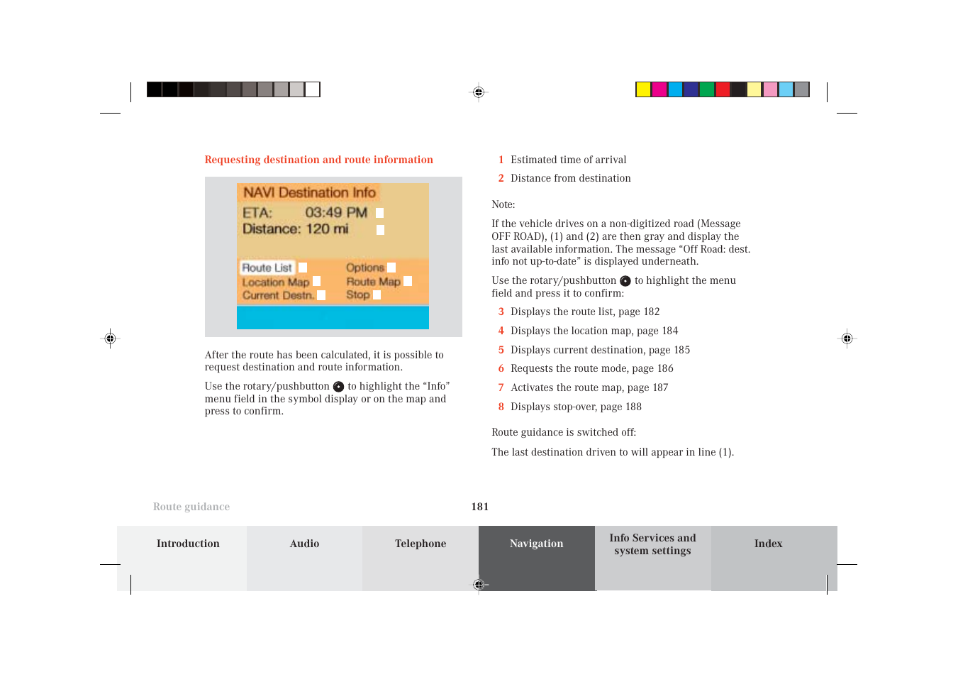 Mercedes-Benz S-Class 2002 COMAND Manual User Manual | Page 183 / 251