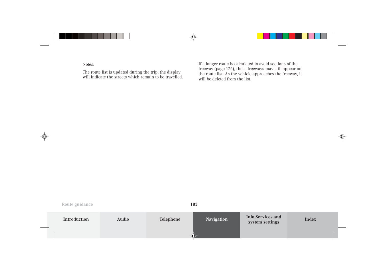 Mercedes-Benz S-Class 2002 COMAND Manual User Manual | Page 185 / 251