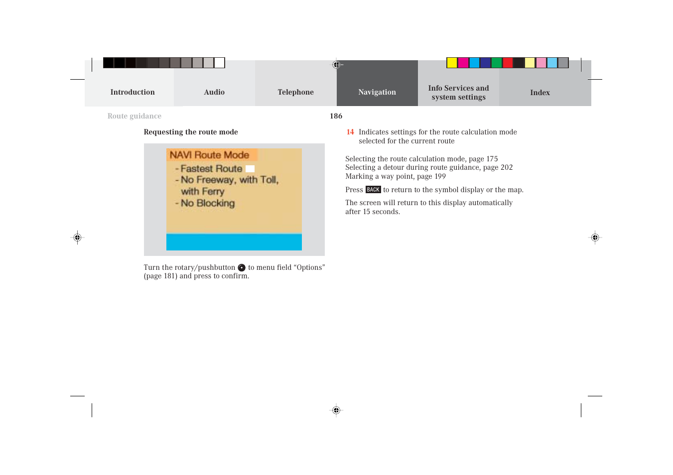 Mercedes-Benz S-Class 2002 COMAND Manual User Manual | Page 188 / 251