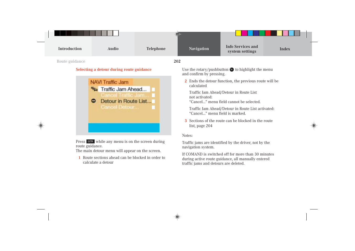 Mercedes-Benz S-Class 2002 COMAND Manual User Manual | Page 204 / 251
