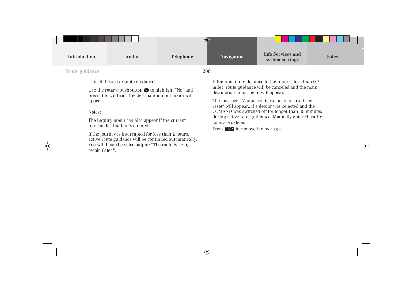 Mercedes-Benz S-Class 2002 COMAND Manual User Manual | Page 210 / 251