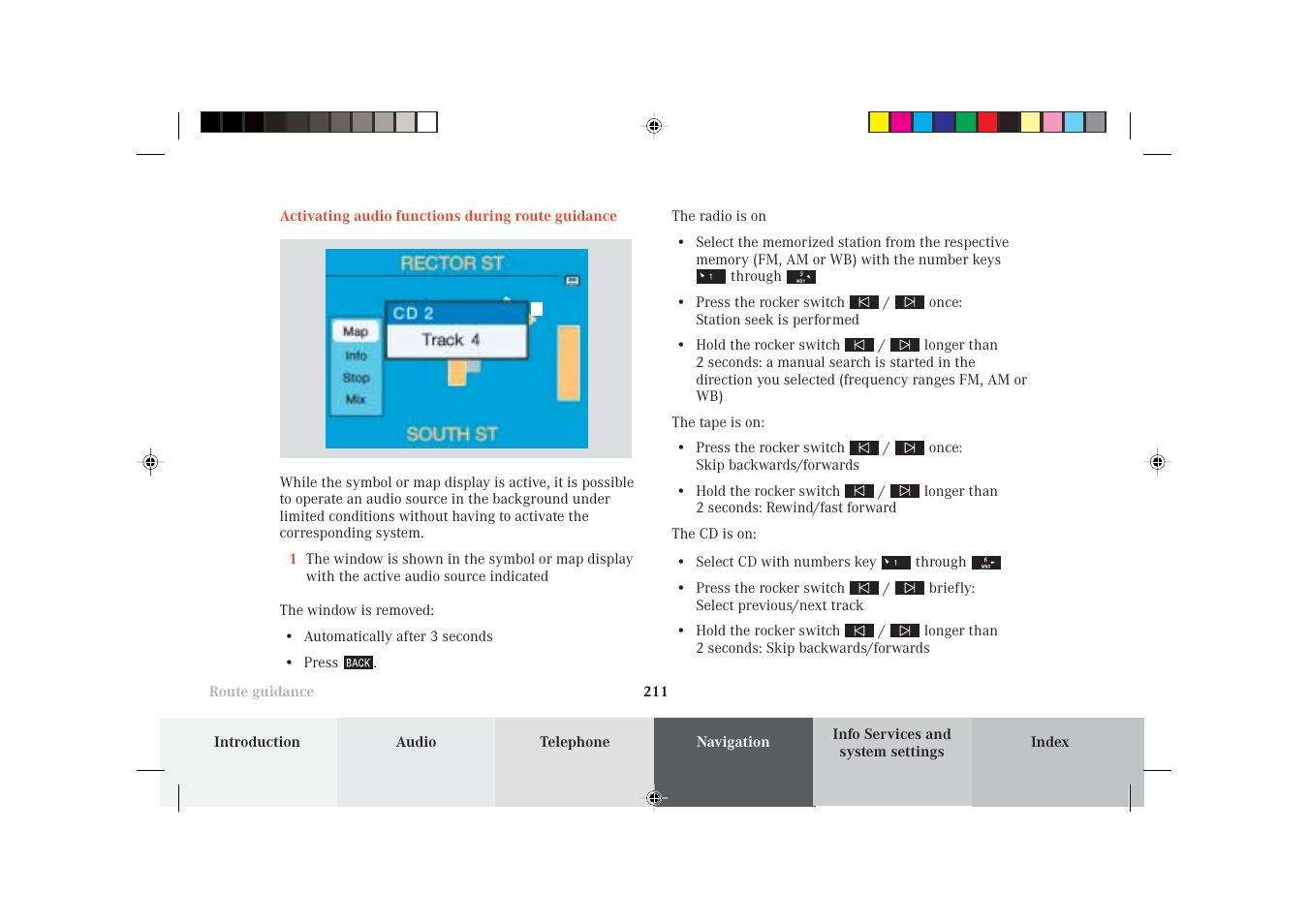 Mercedes-Benz S-Class 2002 COMAND Manual User Manual | Page 213 / 251