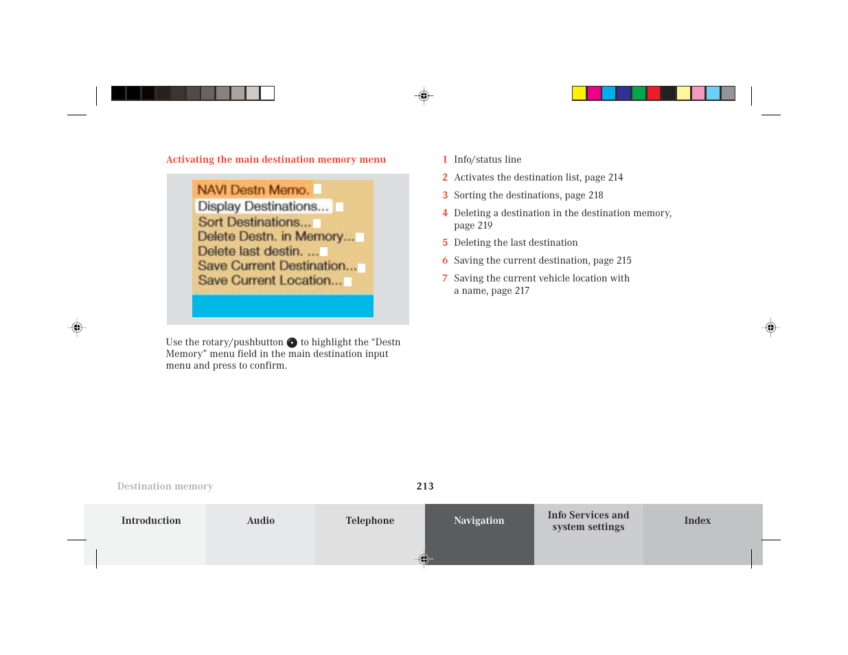 Mercedes-Benz S-Class 2002 COMAND Manual User Manual | Page 215 / 251