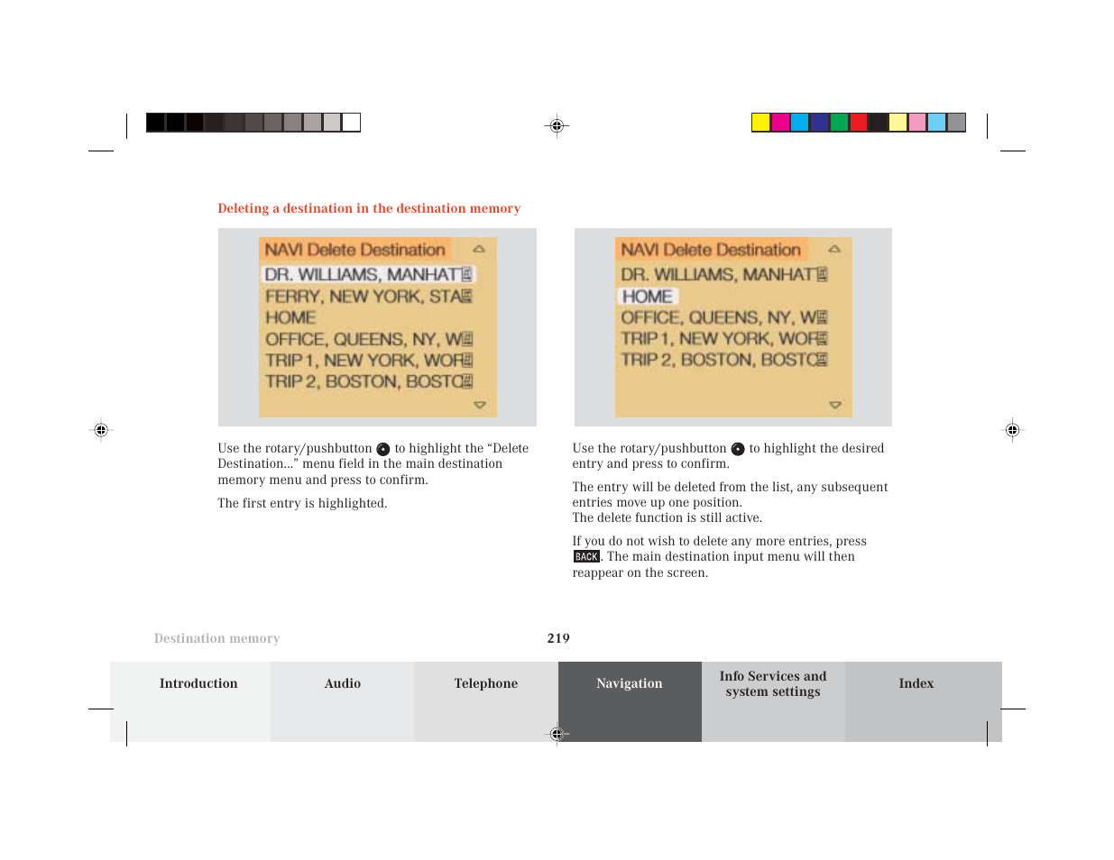 Mercedes-Benz S-Class 2002 COMAND Manual User Manual | Page 221 / 251