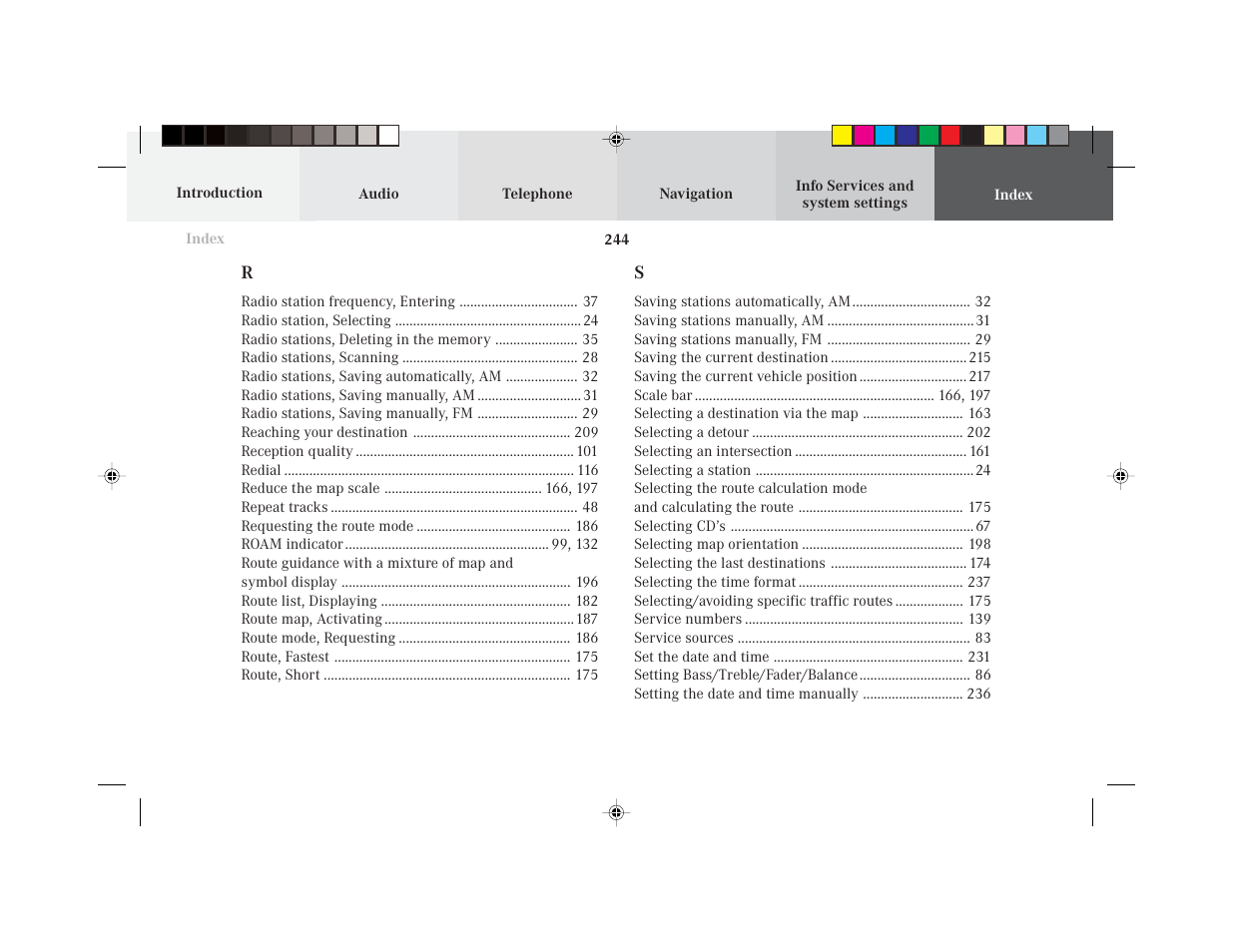 Mercedes-Benz S-Class 2002 COMAND Manual User Manual | Page 246 / 251